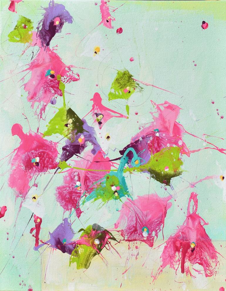 Print of Abstract Floral Paintings by Cynthia Ligeros