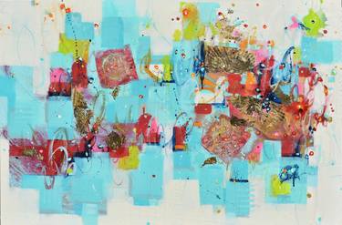 Original Abstract Expressionism Abstract Painting by Cynthia Ligeros
