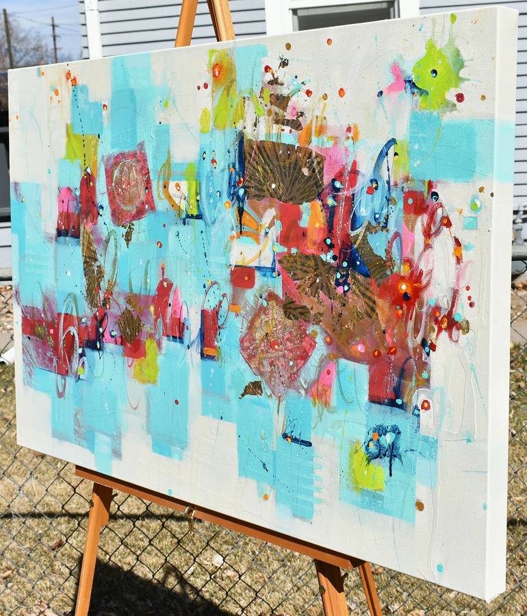 Original Abstract Expressionism Abstract Painting by Cynthia Ligeros