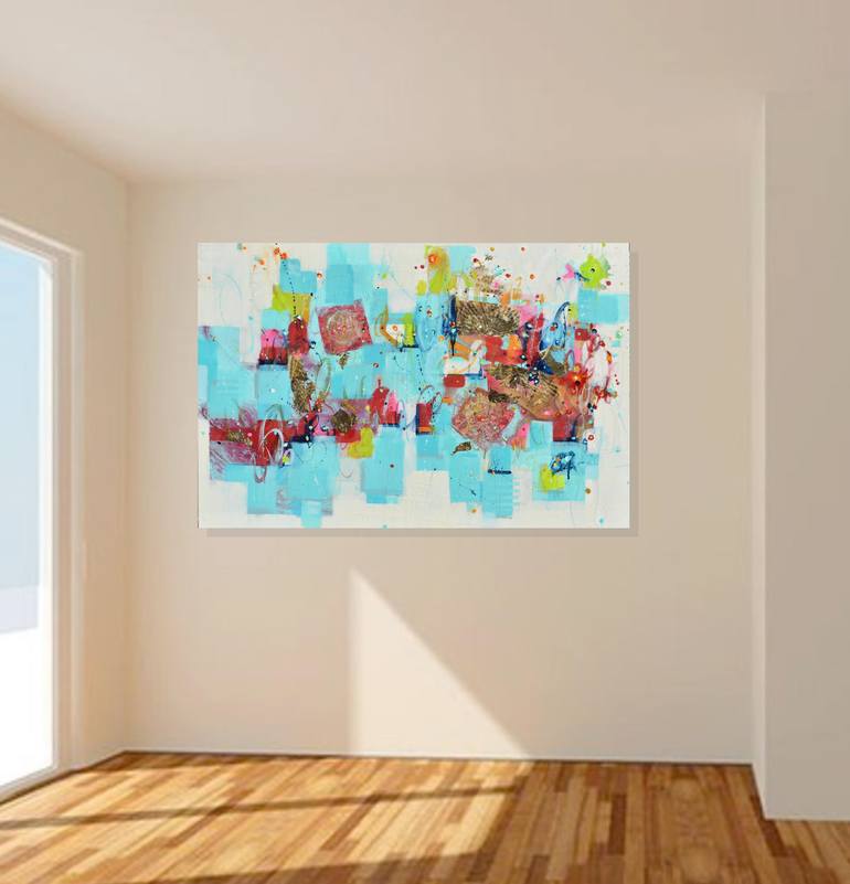 Original Abstract Expressionism Abstract Painting by Cynthia Ligeros