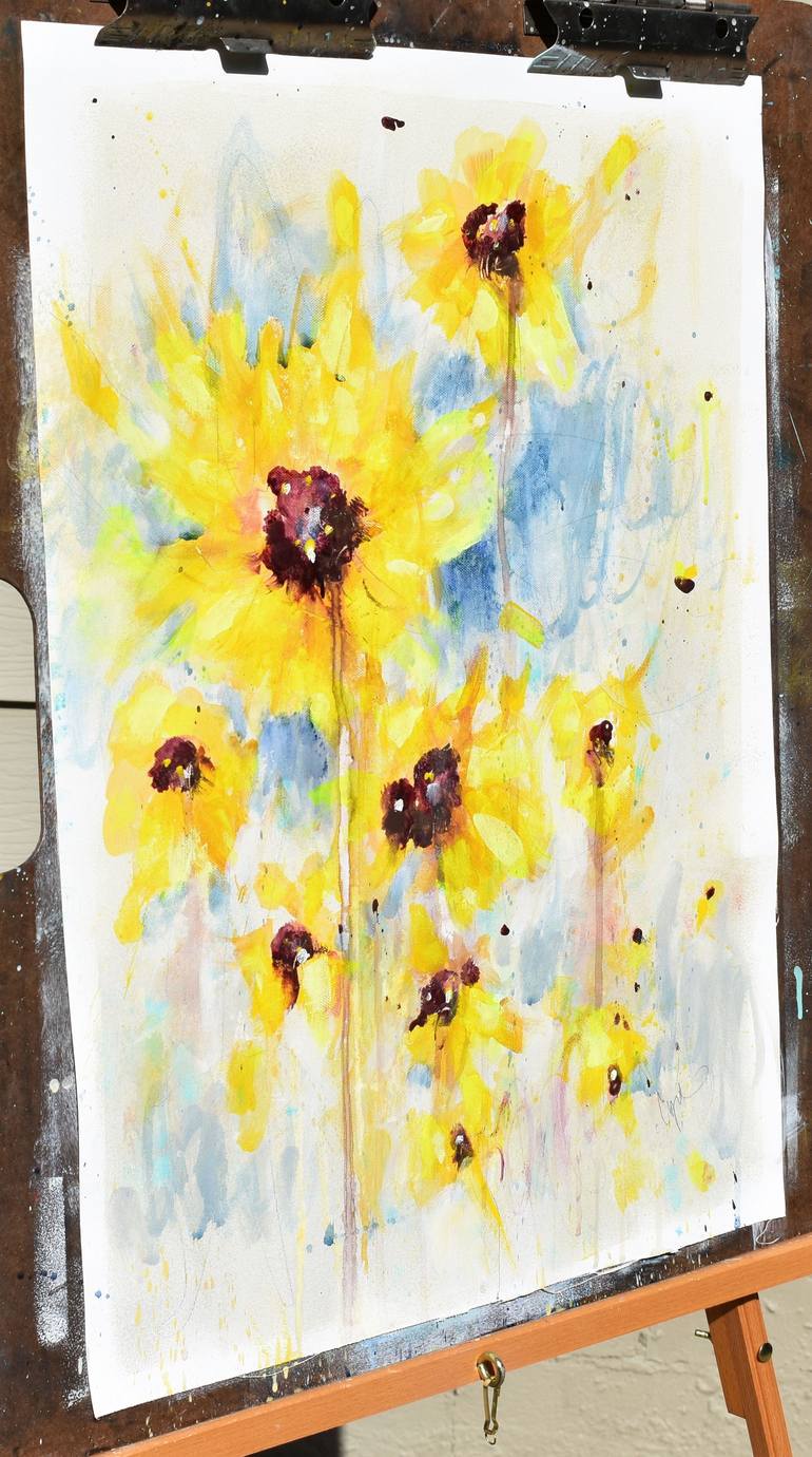 Original Contemporary Abstract Painting by Cynthia Ligeros