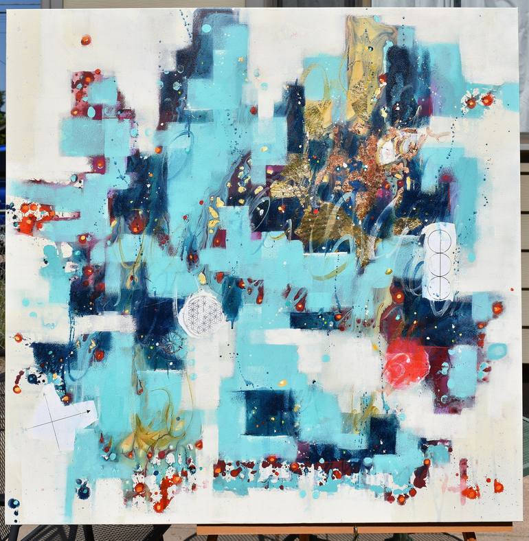 Original Abstract Expressionism Abstract Painting by Cynthia Ligeros