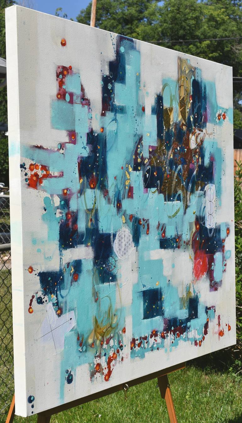 Original Abstract Expressionism Abstract Painting by Cynthia Ligeros