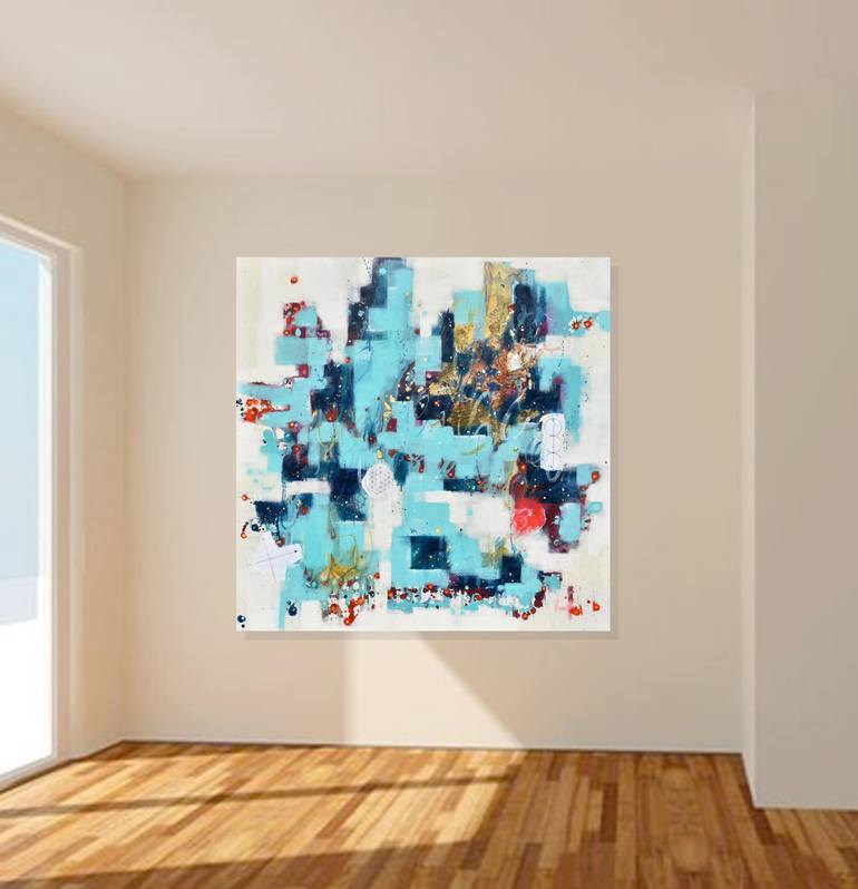 Original Abstract Expressionism Abstract Painting by Cynthia Ligeros