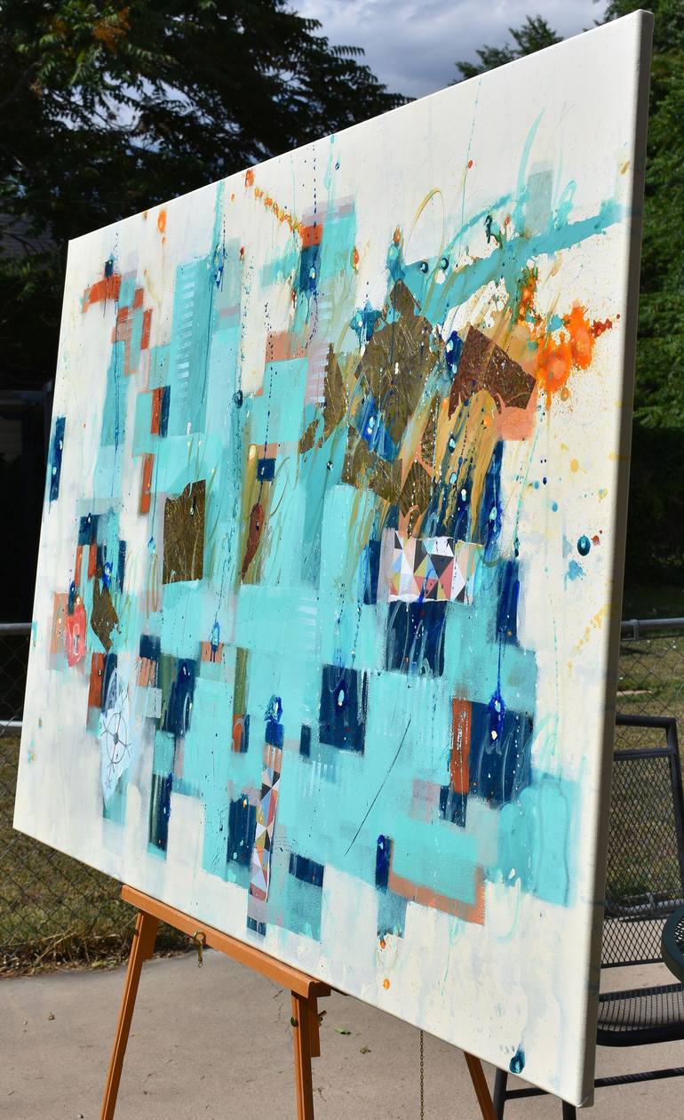 Original Abstract Expressionism Abstract Painting by Cynthia Ligeros