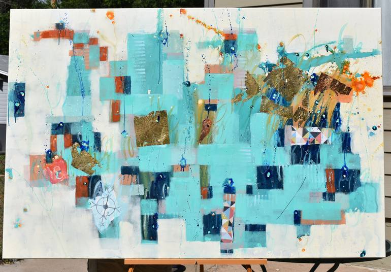 Original Abstract Expressionism Abstract Painting by Cynthia Ligeros