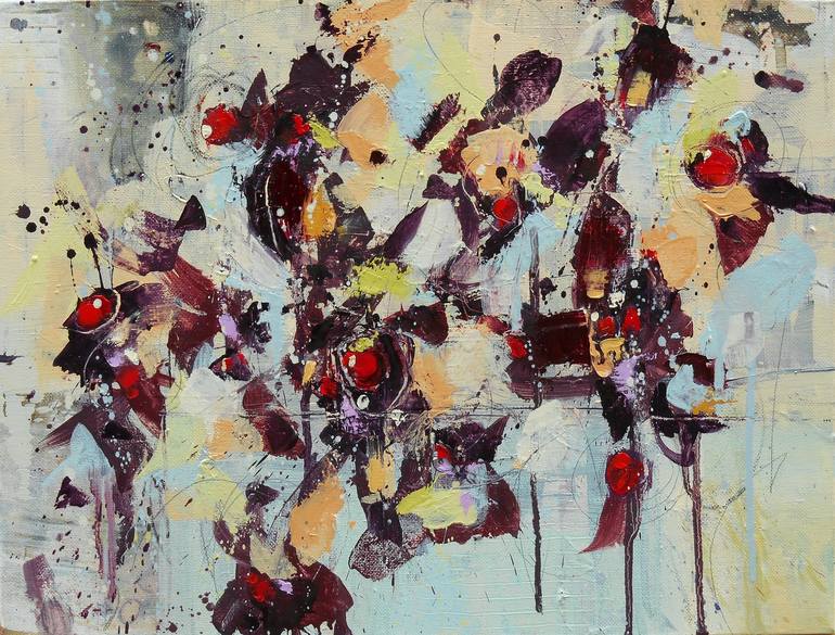 Fleur De l'Aube (Flower of Dawn) Original Painting by cynthia ligeros