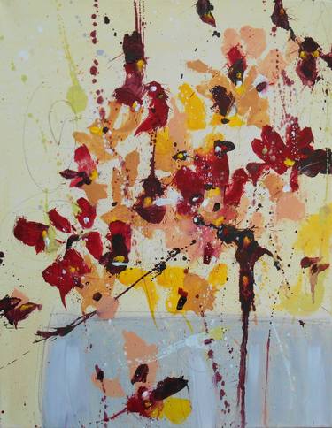 Original Abstract Expressionism Abstract Paintings by Cynthia Ligeros