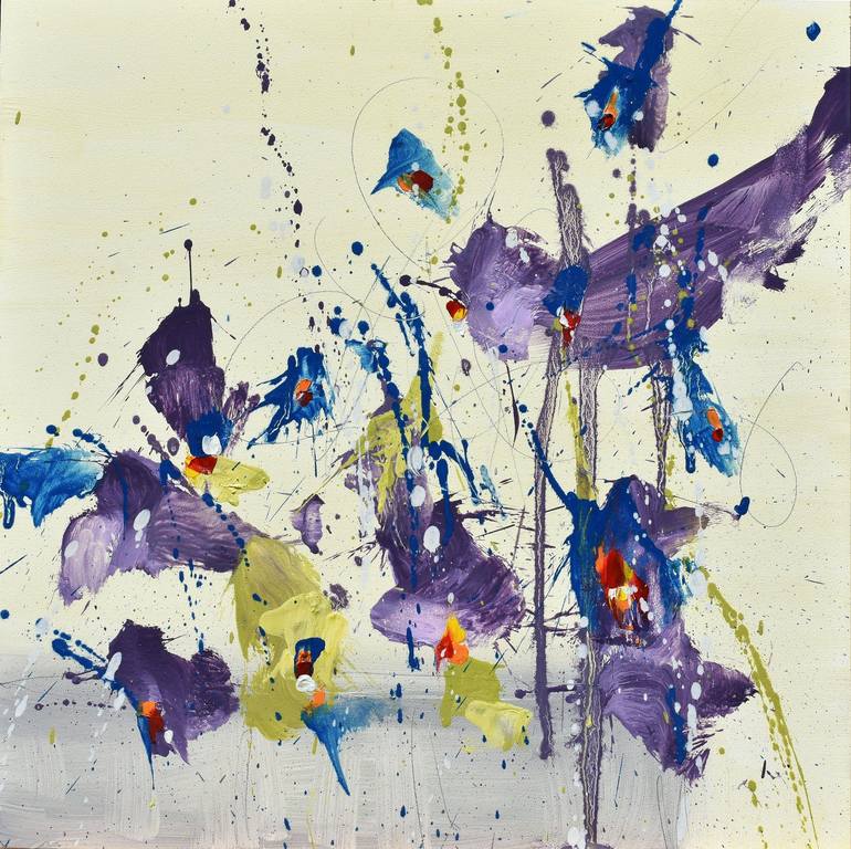 Fleur de Confiance (Flower of Trust) Original Painting by cynthia ligeros