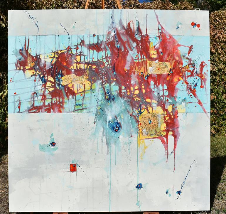Original Abstract Expressionism Abstract Painting by Cynthia Ligeros