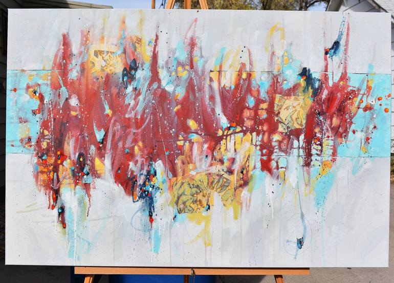 Original Abstract Expressionism Abstract Painting by Cynthia Ligeros