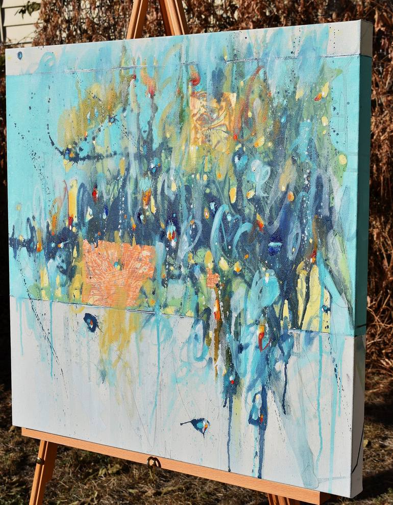 Original Abstract Expressionism Abstract Painting by Cynthia Ligeros