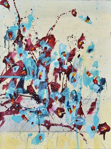 Original Abstract Expressionism Abstract Paintings by Cynthia Ligeros