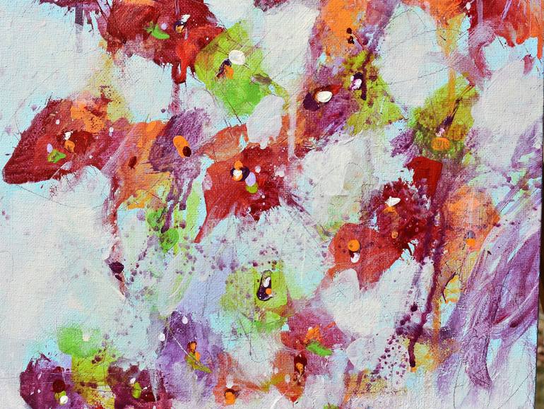 Original Abstract Floral Painting by Cynthia Ligeros