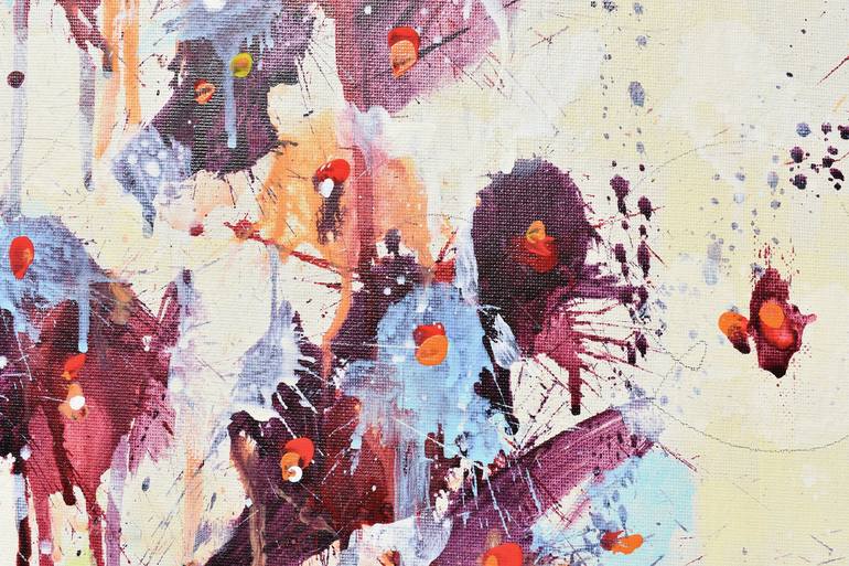 Original Abstract Floral Painting by Cynthia Ligeros