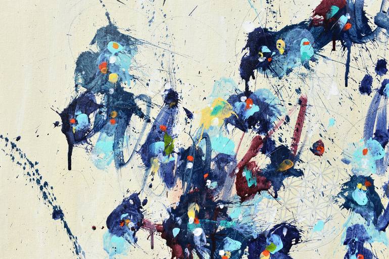 Original Abstract Floral Painting by Cynthia Ligeros
