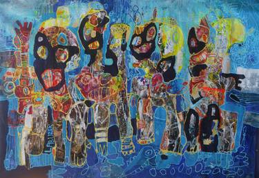 Original Abstract Cities Painting by Dariusz Labuzek