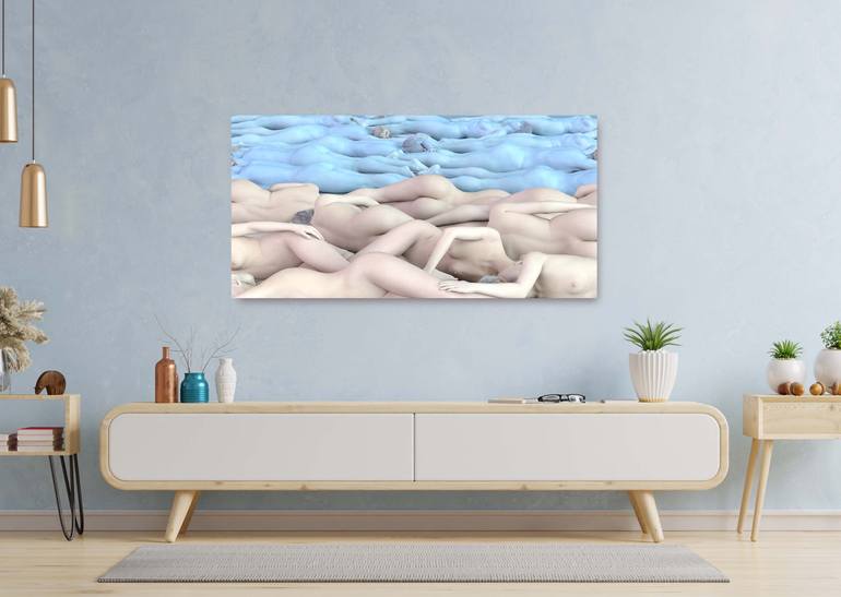 Original Conceptual Nude Mixed Media by Mark Hillsdon Gibbs