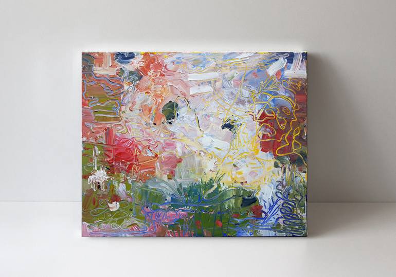 Original Abstract Expressionism Abstract Painting by Joseph Villanueva