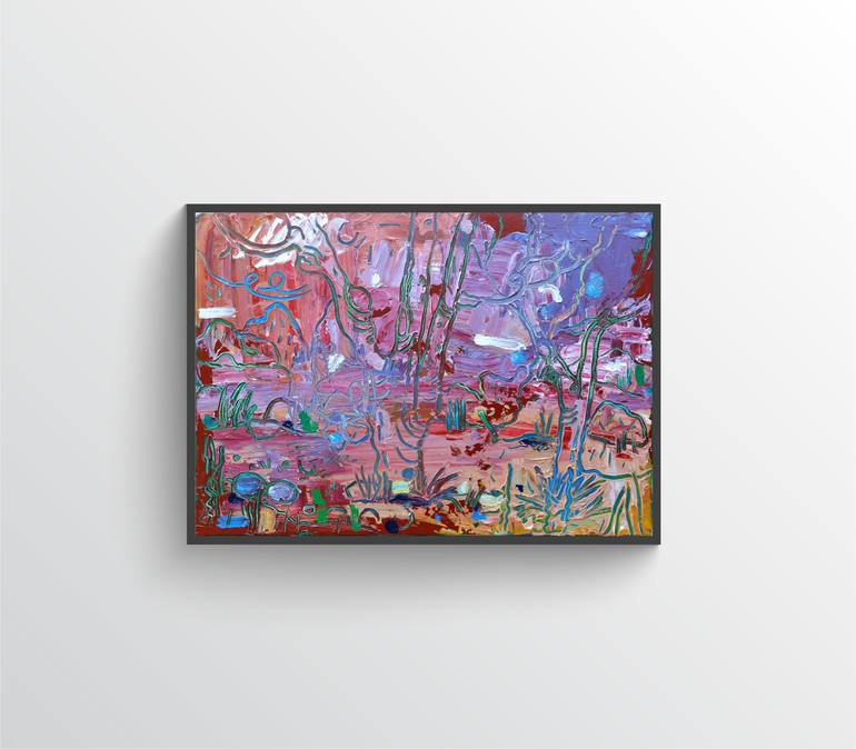 Original Abstract Expressionism Abstract Painting by Joseph Villanueva