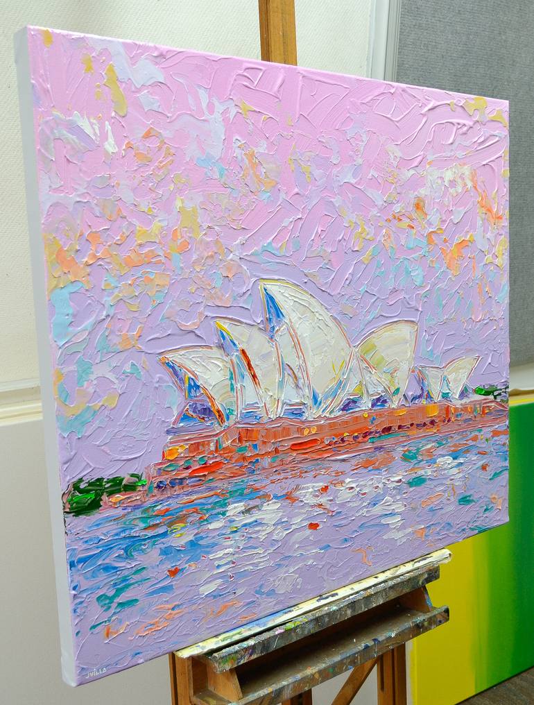 Original Abstract Expressionism Architecture Painting by Joseph Villanueva