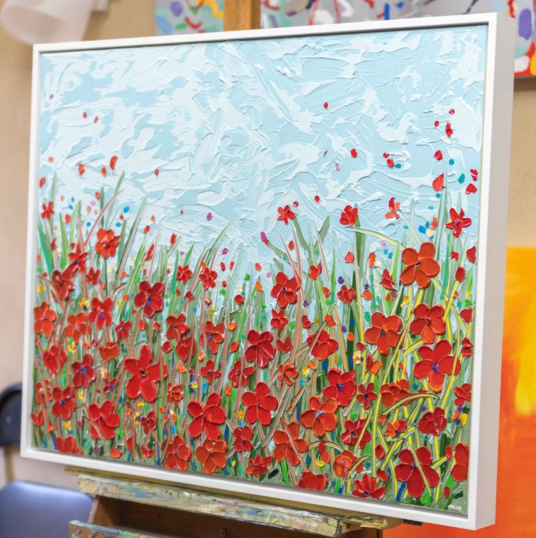 Original Impressionism Floral Painting by Joseph Villanueva