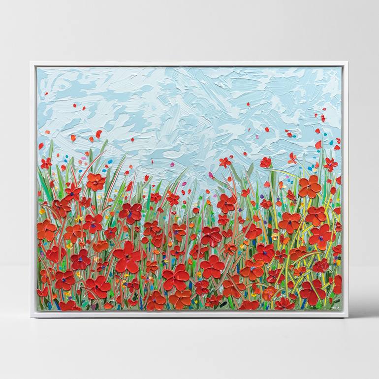 Original Impressionism Floral Painting by Joseph Villanueva