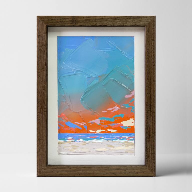 Original Abstract Expressionism Seascape Painting by Joseph Villanueva