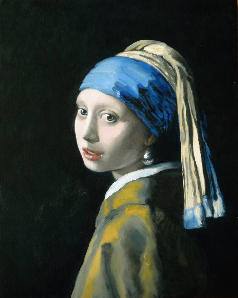 Copy of J.Vermeer's Girl With Pearl Earring Painting by Leonid Soloviev ...