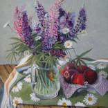 Still Life With Lupine by Leonid Soloviev