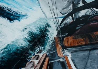 Print of Expressionism Yacht Paintings by Anna Wierzbicka