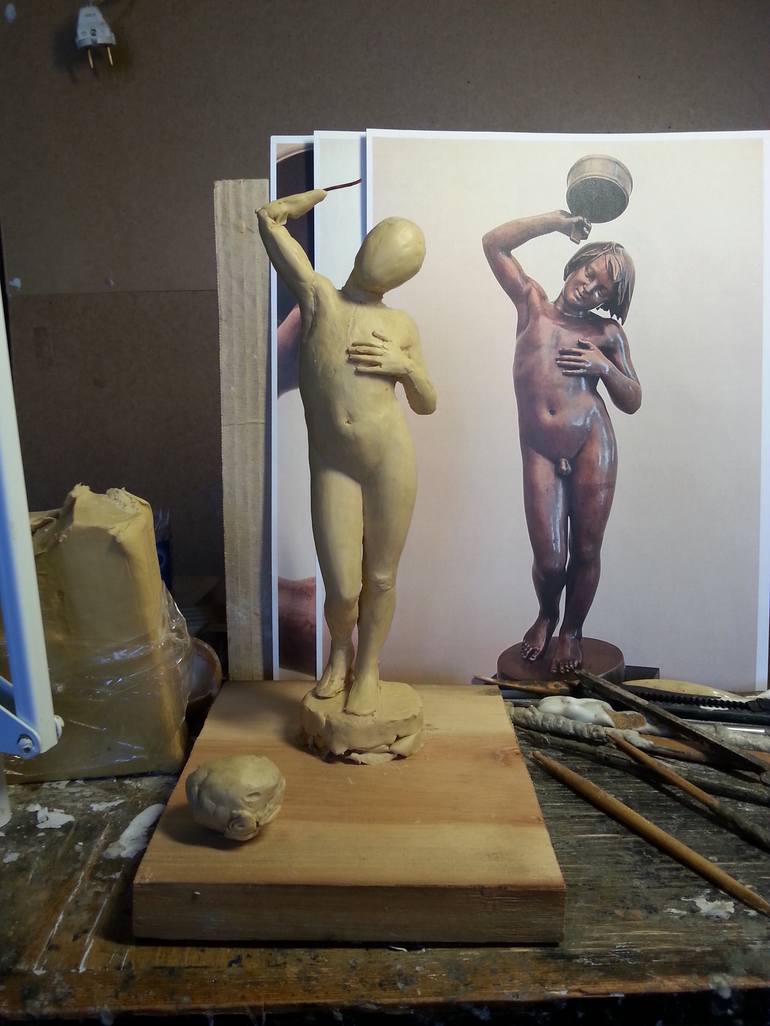 Original Figurative Kids Sculpture by Alexandr Karat