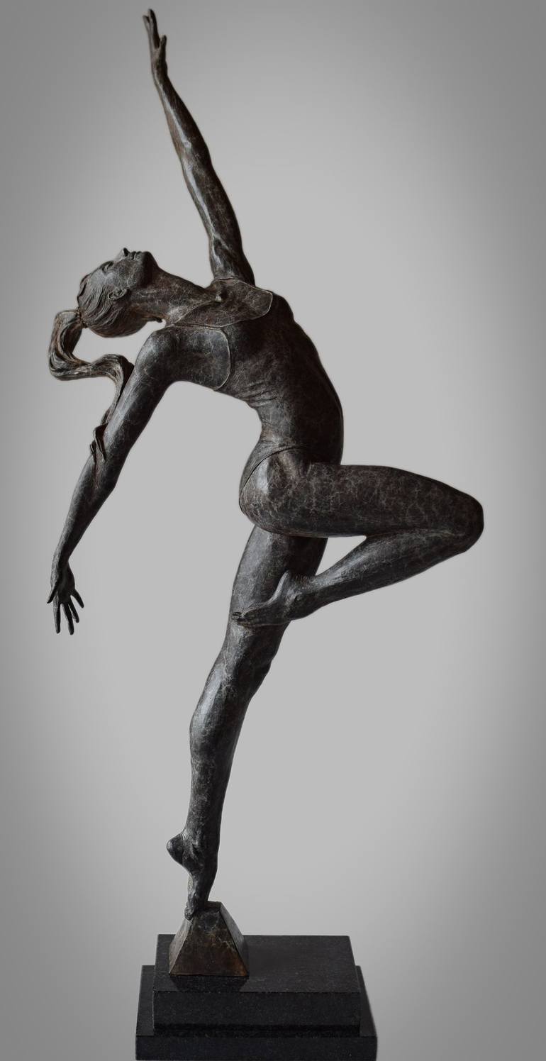 Skulptur Turner Moderne Kunst Turnen 65cm Kunststein sculpture gymnast 