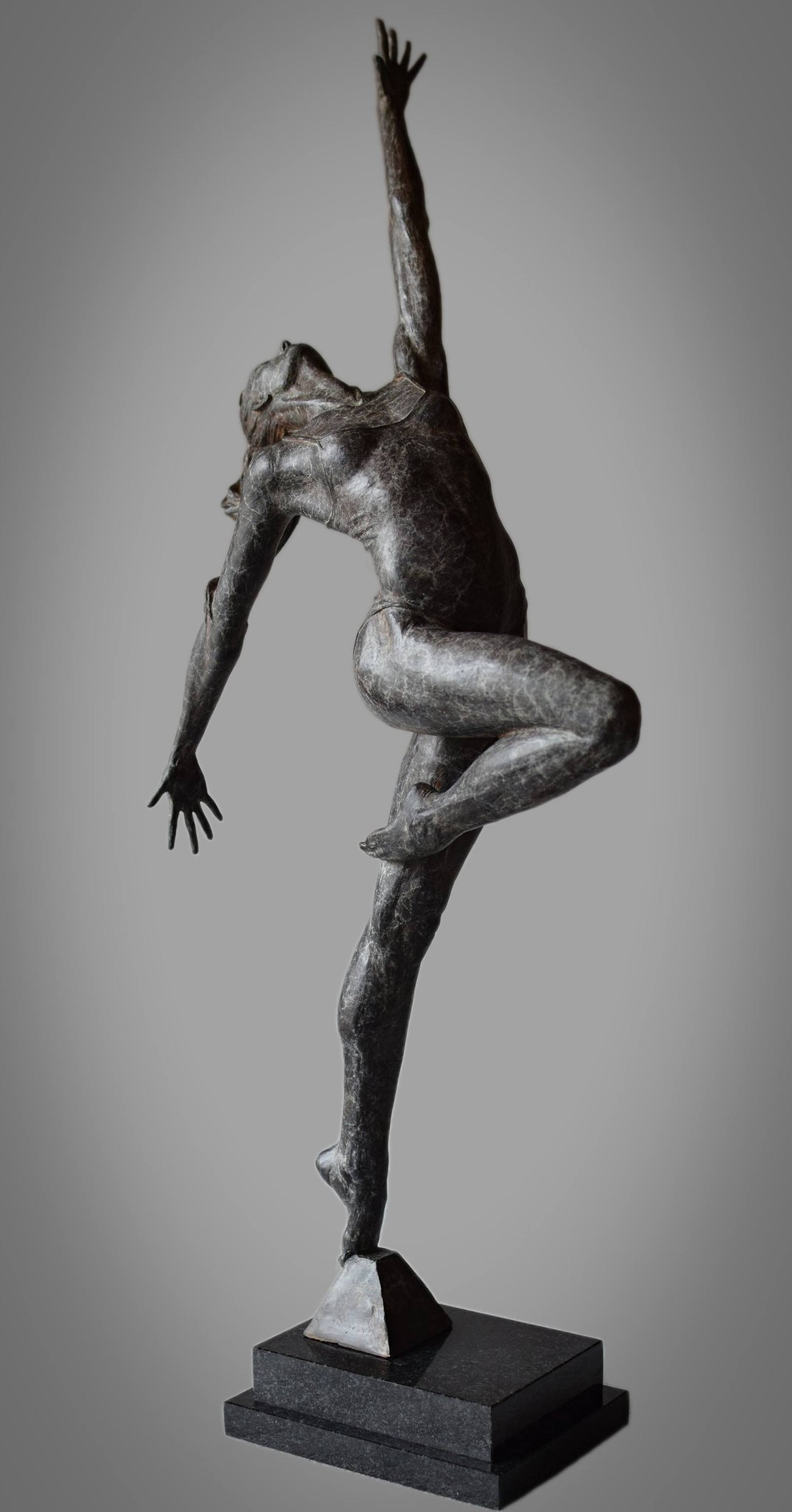 Skulptur Turner Moderne Kunst Turnen 65cm Kunststein sculpture gymnast 