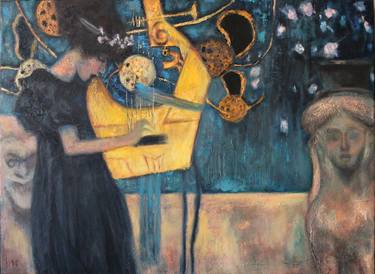 Música / Gustav Klimt The Free Painting Reproduction thumb