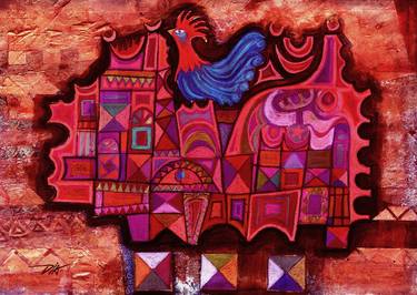 Original Cubism Abstract Mixed Media by Dia Makeen