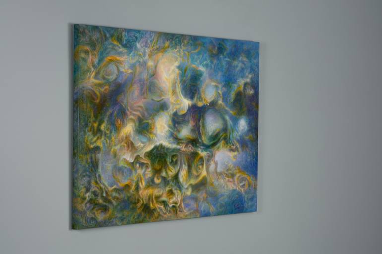 Original Impressionism Outer Space Painting by Jitka Vesela