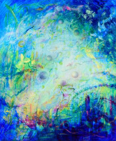 Original Impressionism Outer Space Paintings by Jitka Vesela