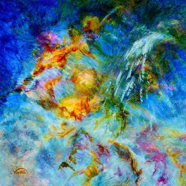 Original Abstract Outer Space Paintings by Jitka Vesela