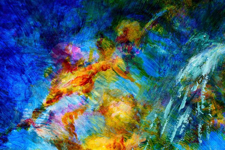 Original Abstract Outer Space Painting by Jitka Vesela