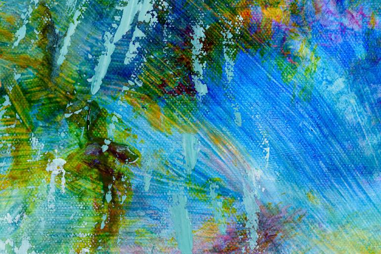 Original Abstract Outer Space Painting by Jitka Vesela