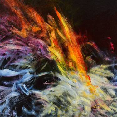 Original Abstract Outer Space Paintings by Jitka Vesela