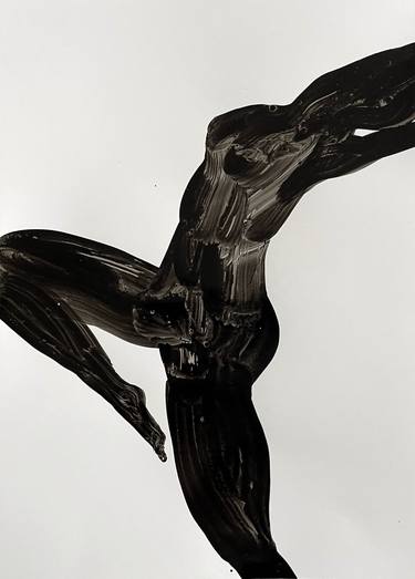 Original Expressionism Body Drawings by Katarzyna Adamek-Chase