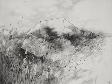 Original Abstract Landscape Drawings by Katarzyna Adamek-Chase