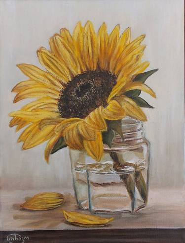 Sunflower in a jar thumb