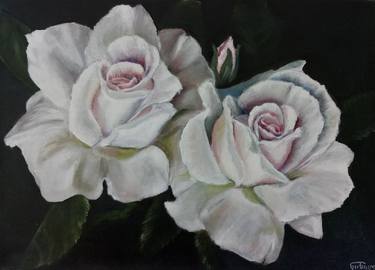Original Fine Art Floral Paintings by Nino Mekanarishvili