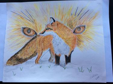 Fox painting watercolour thumb