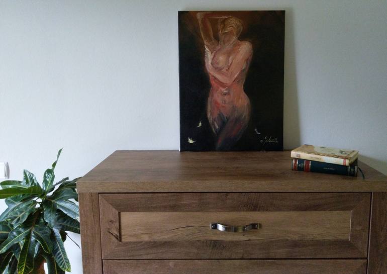 Original Fine Art Nude Painting by Olivia I Furtună