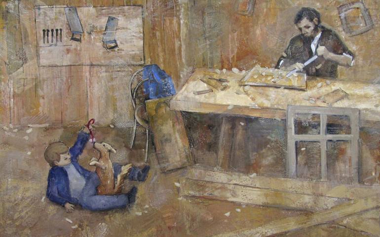 Original Animal Painting by Busuioc Elena  Illustration Art on Paper  Illustration 6 for Kashtanka by Anton Chekhov