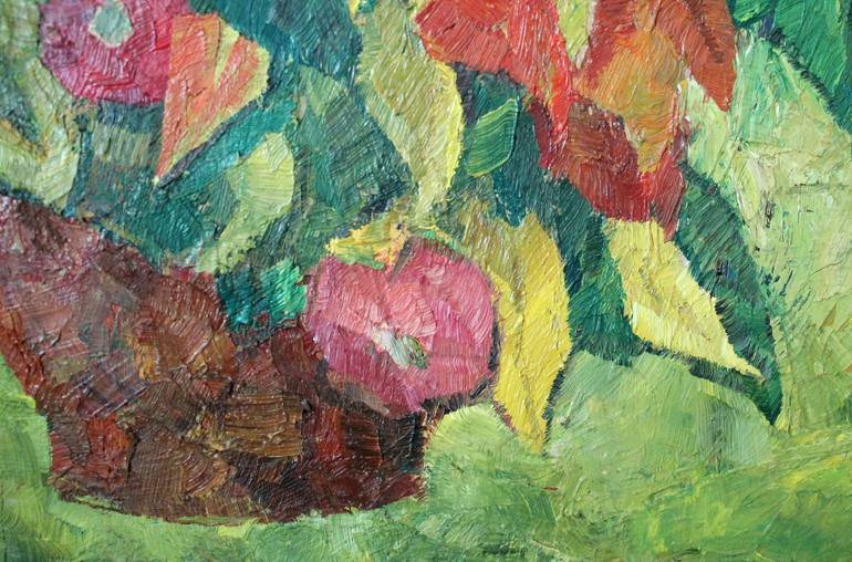 Original Abstract Expressionism Floral Painting by Busuioc Elena